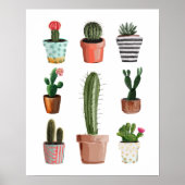 Poster Plante de Cactus aquarelle (Devant)