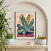 Poster Plante de maison en pot botanique moderne aquarell