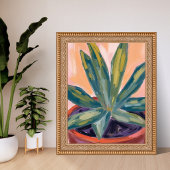 Poster Plante de maison en pot botanique moderne aquarell