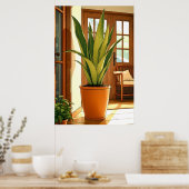 Poster plante de serpent pointillé 24x36 (Cuisine)