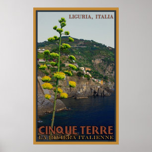 Poster Plante du siècle sur le sentier Lower Cinque Terre