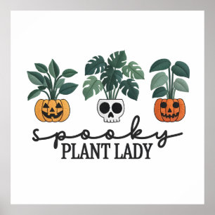 Poster Plante éffrayant Lady Halloween Monstera Design