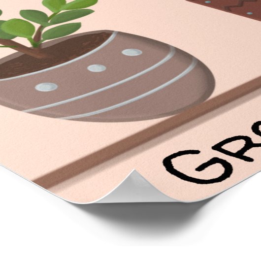 Poster Plante heureux (Coin)