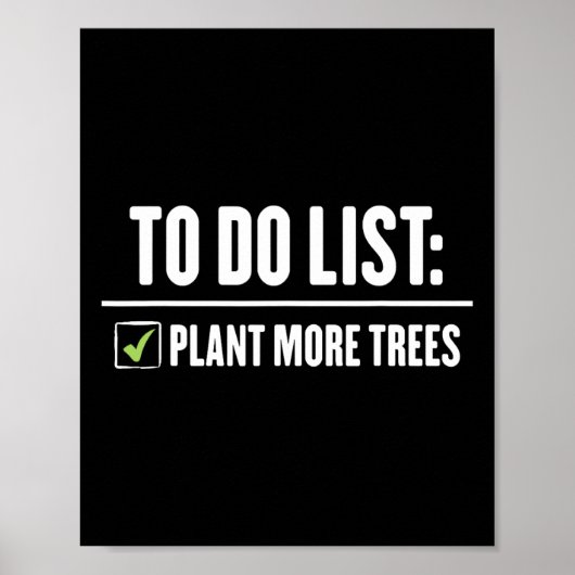 Poster Plante Plus d'arbres Joyeux Jour de l'Arbour (Devant)