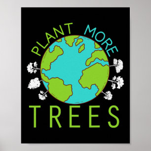 Poster Plante Plus d'arbres Sauvez le Jour des terres Cli