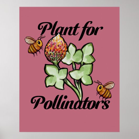 Poster Plante pour abeille pollinisatrice (Devant)