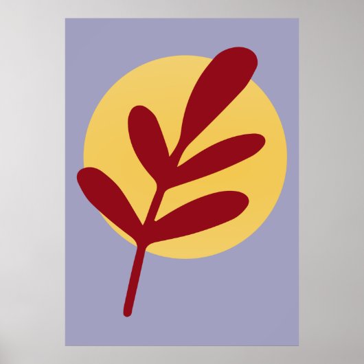 Poster Plante rouge Jaune (Devant)