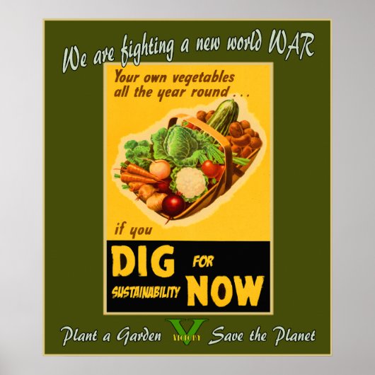 Poster Plante un jardin - Sauvez la planète (Devant)