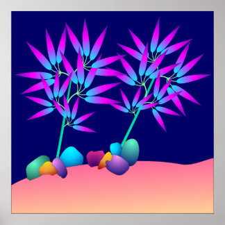 Poster planten gloeien