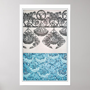 Poster Plantes de style Art Nouveau, Mucha