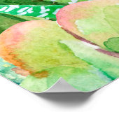 Poster Plantes succulents et motif de jardin de cactus (Coin)