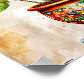 Poster Plantes tropicales Monstera (Coin)