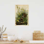 Poster Plaque 136 | Arbre de prairie | Oiseaux d'Amérique (Cuisine)