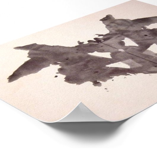 Poster Plaque 1 de l'encre de test de Rorschach (Coin)