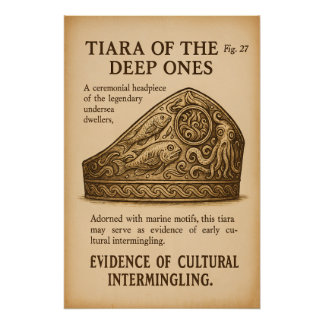 Poster Plaque archéologique - L'Innsmouth Tiara