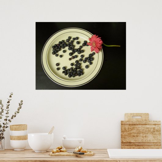 Poster Plaque avec baies (Cuisine)