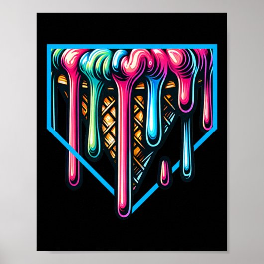 Poster Plaque D'accueil Drip - Glace Douce Et Vendre (Devant)