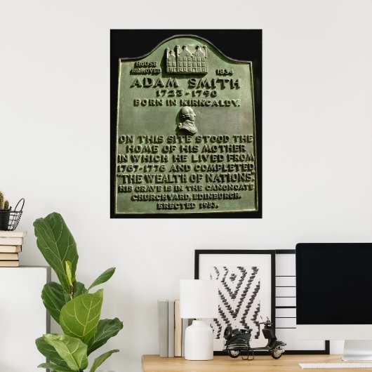 Poster plaque d'adam smith (Bureau à domicile)
