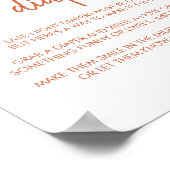 Poster Plaque de couches tard dans la nuit Boho Heart Ter (Coin)