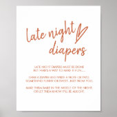 Poster Plaque de couches tard dans la nuit Boho Heart Ter (Devant)