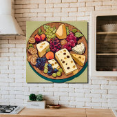 Poster plaque de fromage rétro