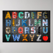 Poster Plaque de licence Alphabet (Devant)