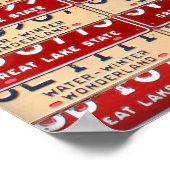 Poster Plaque de licence Michigan American Flag Art (Coin)