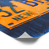 Poster Plaque de licence Skyline New York City (Coin)