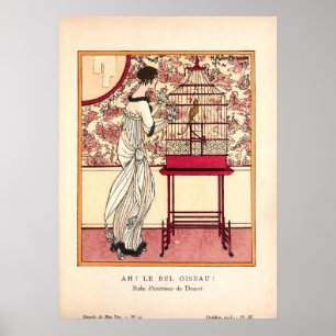 Poster Plaque de mode Art Nouveau vintage