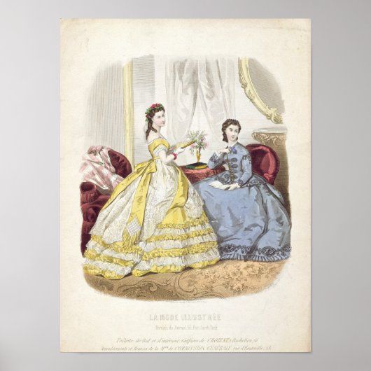 Poster Plaque de mode montrant des robes (Devant)