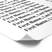 Poster Plaque de siège Mariage 6 tables en feuille d'or (Coin)