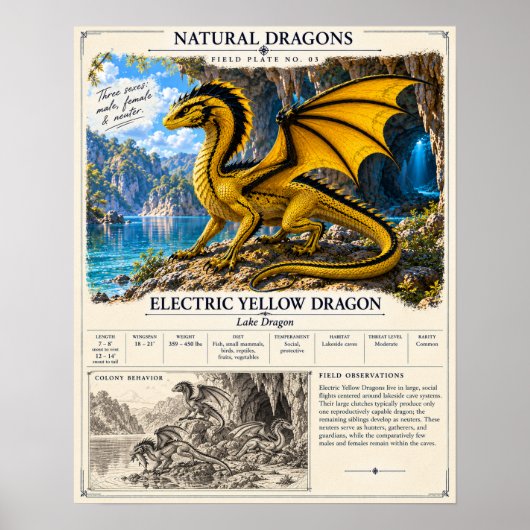 Poster Plaque de terrain jaune électrique (Devant)