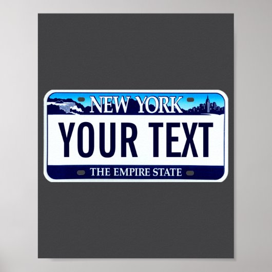 Poster Plaque d'immatriculation de New York _1 (Devant)