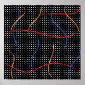 Poster Plaque et points de peinture rétro (Devant)