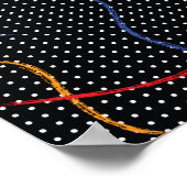 Poster Plaque et points de peinture rétro (Coin)