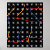 Poster Plaque et points de peinture rétro (Devant)