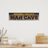 Poster Plaque grotte homme acier métallique Customisé (Cuisine)