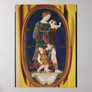 Poster Plaque représentant la charité, Limousin, 1559