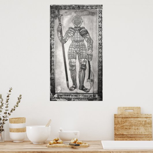 Poster Plaque représentant l'armure de Jeanne d'Arc (Cuisine)