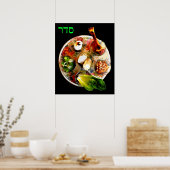 Poster Plaque Seder - "Seder" En Hébreu (Cuisine)