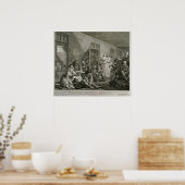 Poster Plaque VIII du Progrès d'A Rake, 1735 (Cuisine)