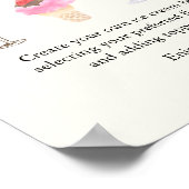 Poster Plaques de barre de Fêtes des mariées modernes ros (Coin)