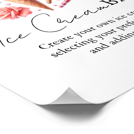 Poster Plaques de barre de Fêtes des mariées modernes ros (Coin)