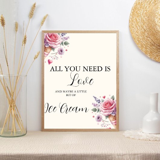 Poster Plaques de barre de Fêtes des mariées modernes ros