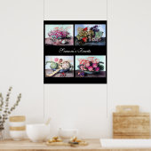 Poster Plaques de fruits /Cerises, Pêches, Raisins, Artic (Cuisine)