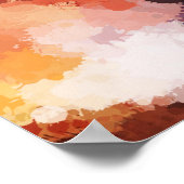 Poster Plaques de peinture Abstraites modernes noir orang (Coin)