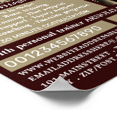 Poster Plaques de poids, Entraîneur personnel, Publicité (Coin)