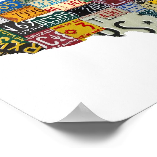 Poster Plaques d'immatriculation américaines (Coin)