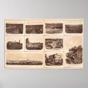 Poster Plaques en fer, Héros moteur, lignes rebelles, bât
