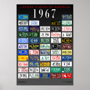 Poster Plaques minéralogiques de l'affiche de l'Amériqu